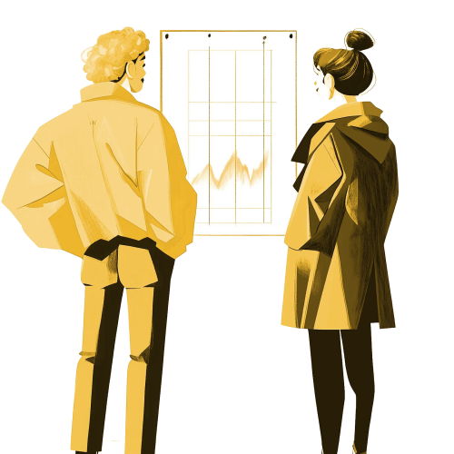 Illustration of Colleaguecs Analyzing Chart